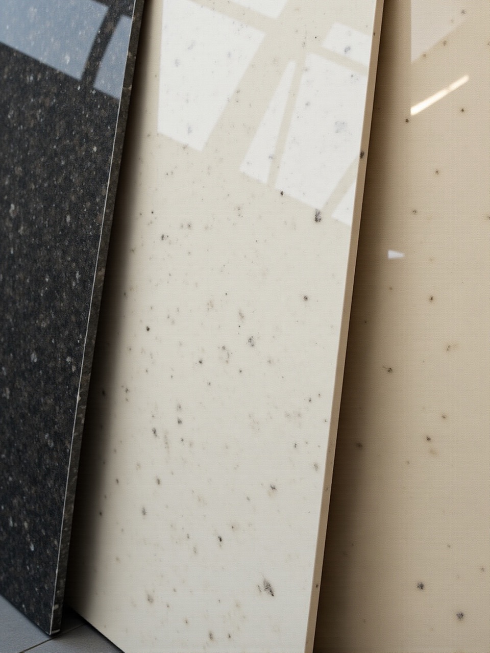 Polished granite slab sample